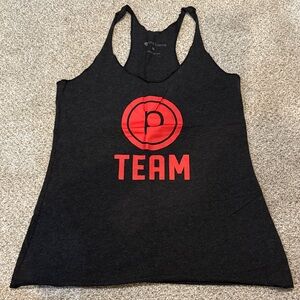 Pure Barre Black Tank Top with Red Logo